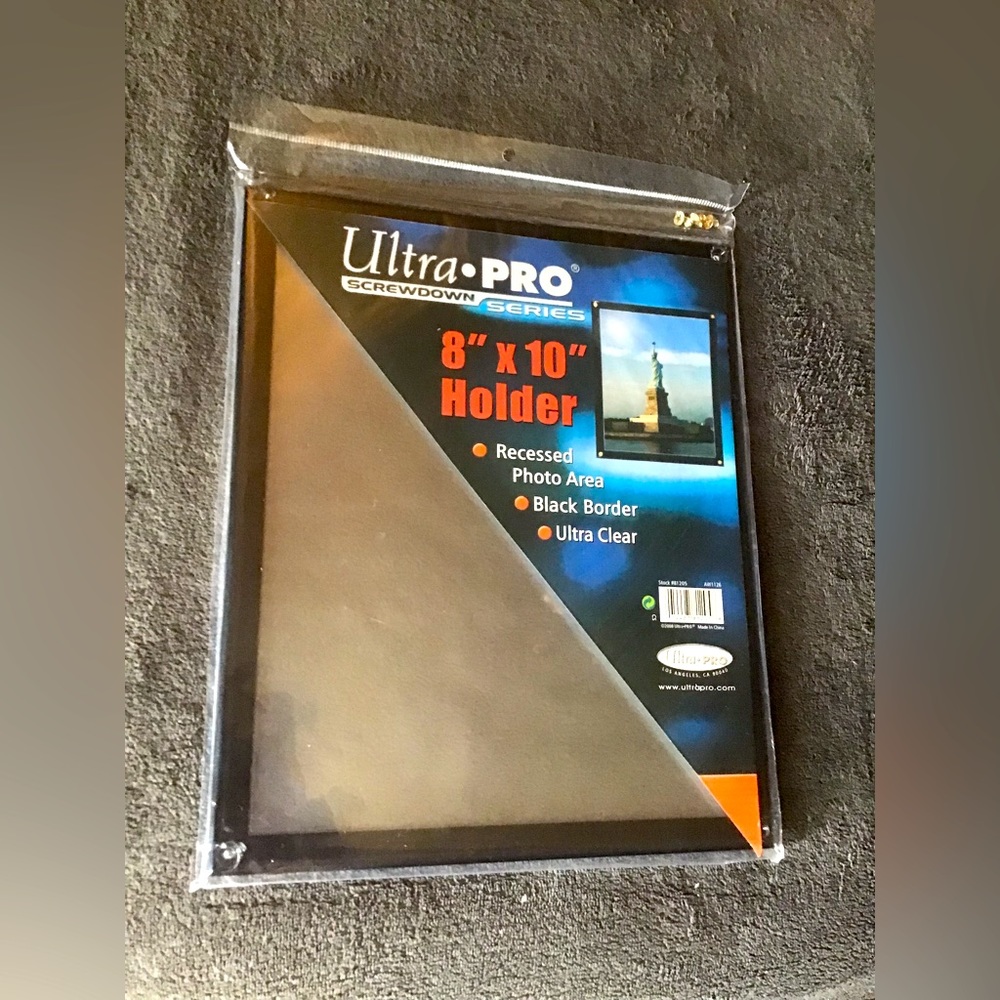 Ultra Pro Photo 8"x10" Black Frame Screwdown Holder New